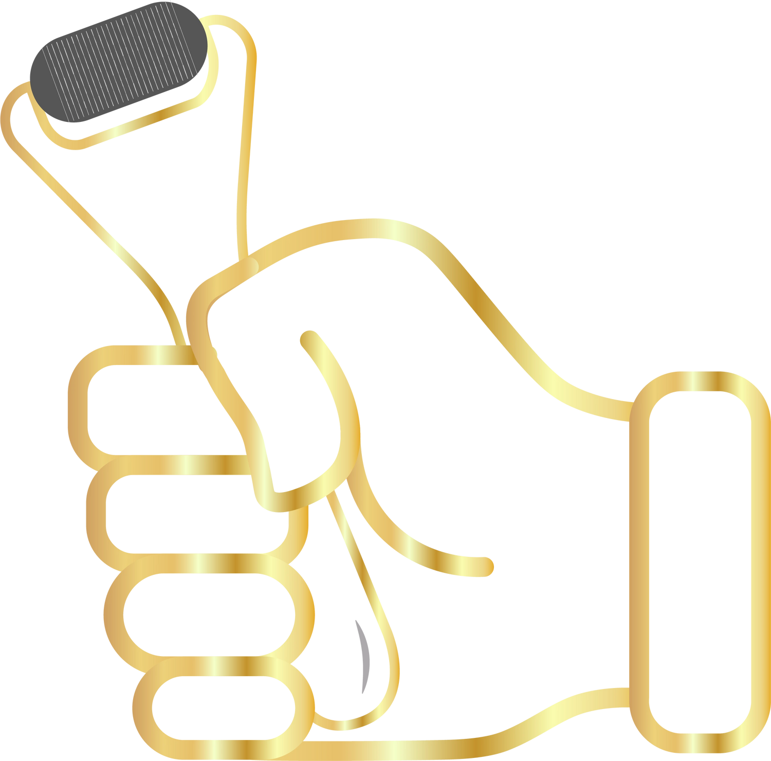 Icon showcasing the ergonomic grip handle of the DermTech Derma Roller, designed for comfortable and precise microneedling. Explore the user-friendly features of DermTechRoller for effective skincare.