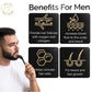 Image illustrating the benefits of using a derma roller for beard growth in men, including thicker, fuller facial hair and improved hair follicle stimulation. Discover how DermTechRoller enhances beard growth with microneedling.