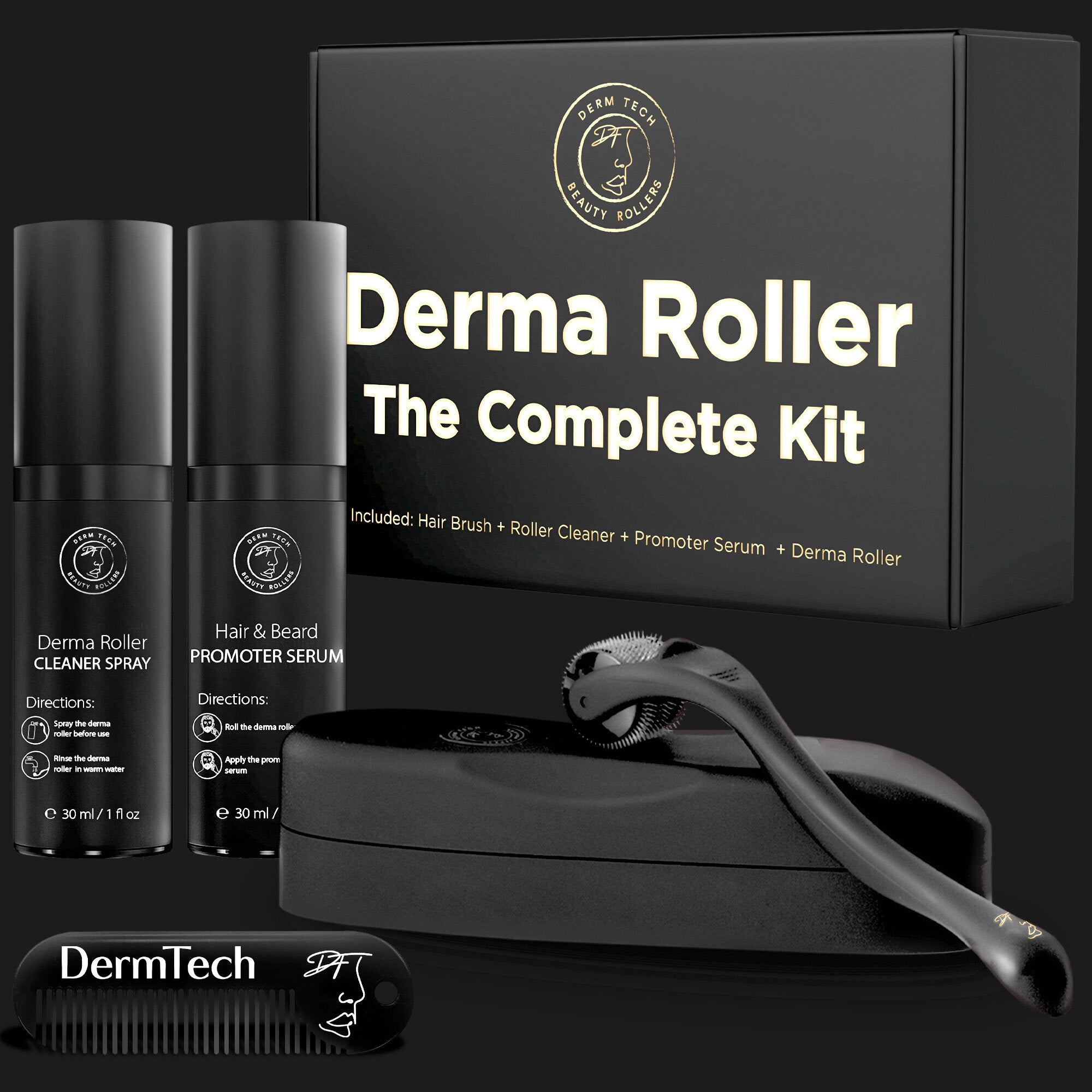 DermTech Ultimate Hair & Beard Growth Kit – DermTech Rollers