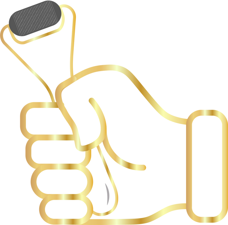 Icon showcasing the ergonomic grip handle of the DermTech Derma Roller, designed for comfortable and precise microneedling. Explore the user-friendly features of DermTechRoller for effective skincare.