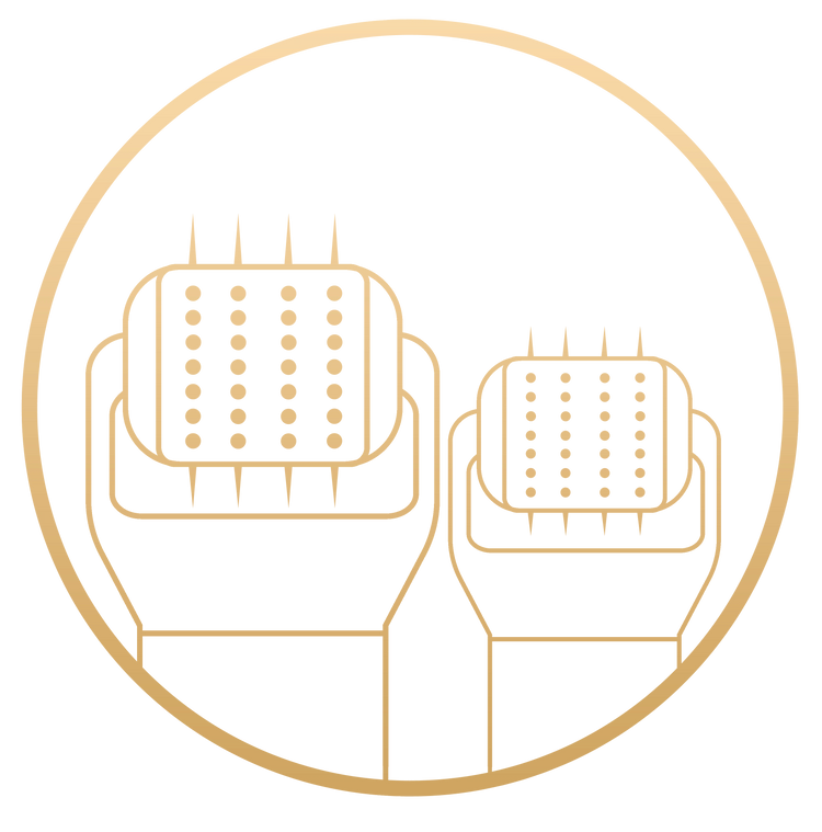 derma roller for face with 0.5mm or 1.5mm needles lenght. Facial hair growing products with different needle lenght sizes